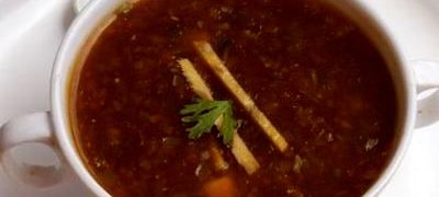 Supa de legume cu sos de soia