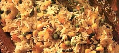 Orez cu legume in sos de soia