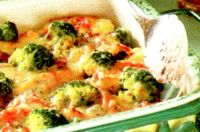 Broccoli cu sunca la cuptor