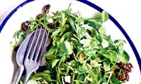 Salata de spanac cu stafide si seminte de pin
