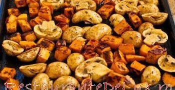 Cartofi la cuptor cu ciuperci si legume