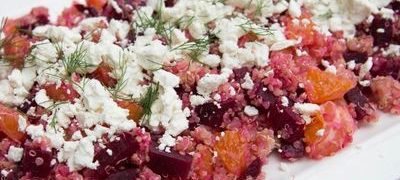 Salata de quinoa cu branza de capra
